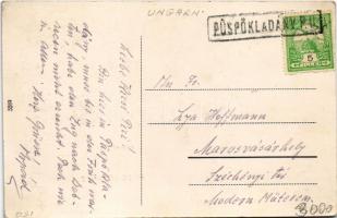 Püspökladány, református templom, vasútállomás + "PÜSPÖKLADÁNY P.U." (EK)