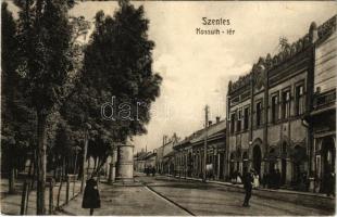 1913 Szentes, Kossuth tér, Központi takarékpénztár, üzletek. W.L. Bp. 4132. Eisler Lajos kiadása (fl)