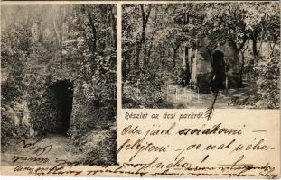1906 Ács, Park, barlang. Stagl fényképész kiadása (EK)
