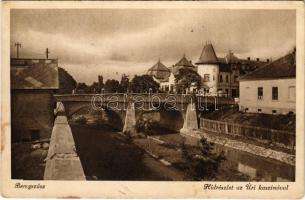 Beregszász, Beregovo, Berehove; Úri kaszinó, híd / casino, bridge