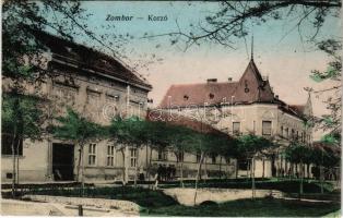 1915 Zombor, Sombor; Korzó. Gehring Istvánné kiadása / corso