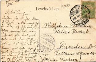 1905 Nagyszeben, Hermannstadt, Sibiu; Schewisgasse mit Korpskommandanten-Palais / Schewis utca, Hadt...