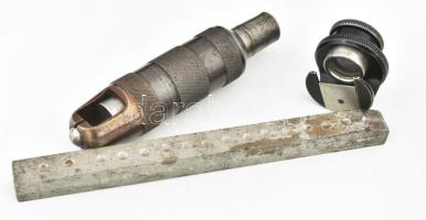 Kézi keménységmérő (Poldi kalapács), csehszlovák gyártmányú műszer, magyar nyelvű használati utasítá...