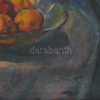 Borbély jelzéssel: Csendélet, 1958. Olaj, vászon, sérült, javított, dekoratív fakeretben, 70,5×50 cm
