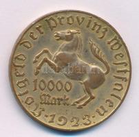 Németország / Weimari Köztársaság / Vesztfália 1923. 10.000M tombak "Freiherr vom Stein" T...