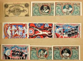 Németország 1918-1923. 306db-os papír szükségpénzből álló tétel, korabeli berakóalbumban T:UNC-VG (n...