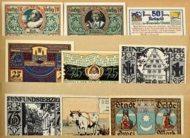 Németország 1918-1923. 306db-os papír szükségpénzből álló tétel, korabeli berakóalbumban T:UNC-VG (n...