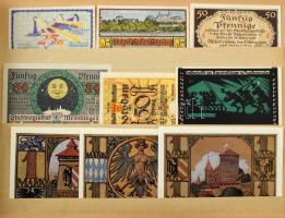 Németország 1918-1923. 306db-os papír szükségpénzből álló tétel, korabeli berakóalbumban T:UNC-VG (n...