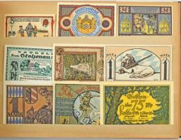Németország 1918-1923. 306db-os papír szükségpénzből álló tétel, korabeli berakóalbumban T:UNC-VG (n...