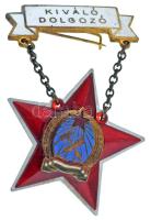 ~1950. Kiváló Dolgozó Rákosi-címeres zománcozott kitüntetés T:AU