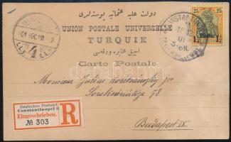 Törökország 1901 Ajánlott képeslap / Registered postcard CONSTANTINOPLE