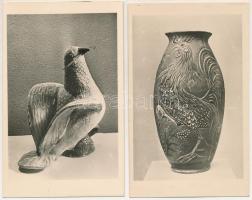 5 db MODERN motívum képeslap: Kovács Margit kerámiái (Képzőművészeti Alap) / 5 modern Hungarian moti...