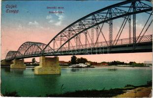 1914 Eszék, Essegg, Osijek; Dravski most / Dráva híd / bridge (EB)