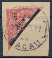 1911 Felezett bélyeg / bisected stamp