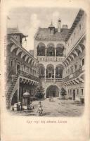 Lőcse yard of an old block of apartments