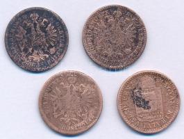 1858E 1kr Cu + 1859E 1kr Cu (2x) + 1892KB 1kr Cu "Fiume címer" T:F