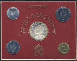 Vatikán 1964-74. 10L, 20L, 50L, 100L + 1975. "VI.Pál pápa" ffém emlékérem, ajándék szettben T:1,BU