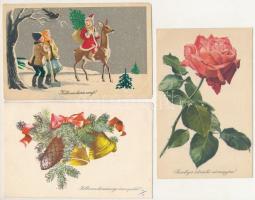 10 db MODERN magyar retro grafikai üdvözlő és humoros képeslap. Képzőművészeti Alap / 10 modern Hung...