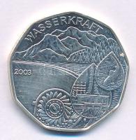 Ausztria 2003. 5E Ag &quot;Vízenergia&quot; T:UNC,AU Austria 2003. 5 Euro Ag &quot;Waterpower&quot; C:UNC,AU  Krause KM#3105