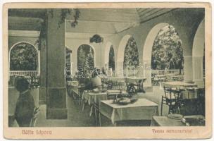 Lippafüred, Lippafürdő, Baile Lipova (Temes, Timis); Terasa restaurantului / Étterem terasza / restaurant terrace (EK)