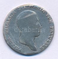 Német Államok / Poroszország 1817D 1/6 Tallér Ag "III. Frigyes Vilmos" Düsseldorf (5,05g) T:F  German States / Prussia 1817D 1/6 Thaler Ag "Friedrich Wilhelm III" Düsseldorf (5,05g) C:F  Krause KM#385