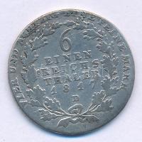 Német Államok / Poroszország 1817D 1/6 Tallér Ag "III. Frigyes Vilmos" Düsseldorf (5,05g) ...
