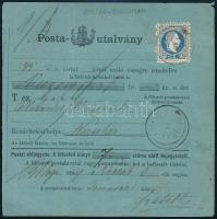 1869 Postautalvány 10kr bérmentesítéssel / Money order ROMÁN-BOGSÁN - Werschecz