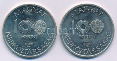 1985. 100Ft alpakka "Labdarúgó Világbajnokság 1986. - Mexikó" kapszulában + 100Ft alpakka ...