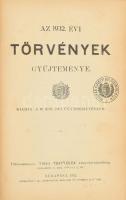 2 db törvénygyűjtemény: Az 1928. évi törvények gyűjteménye. Kiadja: a M. Kir. Belügyminisztérium. Bp...
