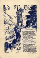 Székely István: Honvédek. M. kir. honvéd vezérkar főnöke 31.141/eln. 2. vkf. klgs. / WWII Hungarian military art postcard
