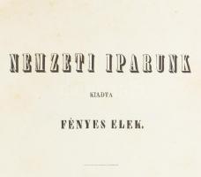 Erdélyi János: Nemzeti iparunk. Irta Erdélyi János. Bővitve 's jegyzetekkel kisérve kiadta Fény...
