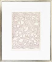 Csiky Tibor (1932-1989): Hullámzó formák (cím nélkül), 1967. Filctoll, tus, papír. Jelzett a hátolda...