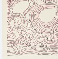 Csiky Tibor (1932-1989): Hullámzó formák (cím nélkül), 1967. Filctoll, tus, papír. Jelzett a hátolda...
