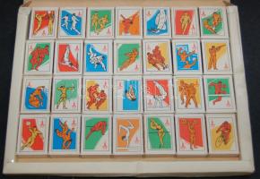 1980 Moszkvai olimpia 28 doboz gyufa sz olimpiai sportágakkal díszdobozban / Set of 28 boxes of matches with the olympic sports