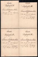 1871 Divald Károly Tátra 4 db kabinetfotó: Tarpataki vízesés 11x17 cm Hátodlalán korabeli feliratokk...