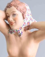 Royal Dux Manufaktúra, Elly Strobach-Königova iparművész (1908-2002): Női akt. Formába öntött finomf...