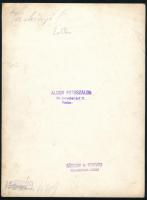 Várkonyi Zoltán (1912-1979) színész, rendező portré fotója Áldor műterméből. Pecséttel jelzett. 18x2...