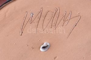 Morvay Zsuzsa (1946-): Gyertyatartó. Jelzett, kis kopással, m: 18,5 cm