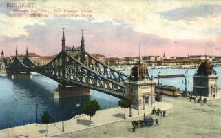Budapest Ferenc József (Szabadság) híd villamossal