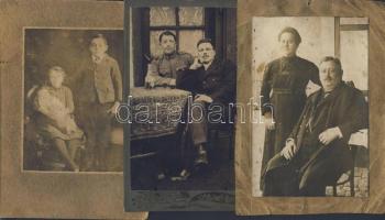 cca 1870-1910 9 db keményhátú fotó, bene vasutas, katona, MÁV igazolvány / 9 vintage photos