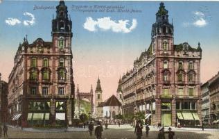 Budapest V. Kígyó (Ferenciek) tér Klotild palotákkal, Zwieback üzletével