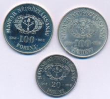 1984. 20Ft Cu-Ni "FAO - Védd az erdőt" kapszulában + 100Ft Cu-Ni "FAO - Ha kivágod, ü...