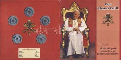 Máltai Lovagrend 2005. 1L 5klf db "II.János Pál pápa" német nyelvű szettben T:BU