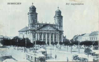 Debrecen Ref. Nagytemplom villamosokkal
