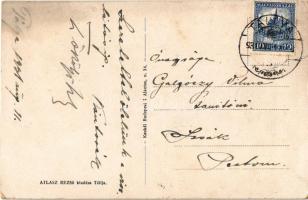 1931 Tállya, Református és római katolikus templom, vasútállomás, Atlasz Rezső Fűszer és vegyeskeres...