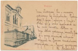 1902 Dubrovnik, Ragusa; Chiesa Greco Orientale / Ortodox templom / Orthodox church (Rb)