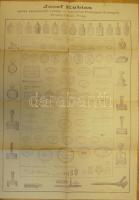 cca 1920 Cseszlovák bélyegzőkészítő minta-plakátja / Poster of Czechslowakian stamp-maker 50x70 cm (kopott / weary)