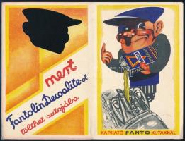 cca 1920-1930 "Minek örül így? Mert Fantolin Decoalite-ot tölthet autójába. Kapható a Fanto kut...