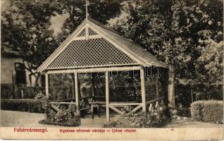 1914 Fehérvárcsurgó, Irgalmas Nővérek zárdája, udvari részlet pavilonnal (fl)