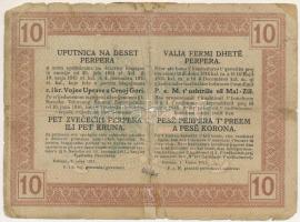 Montenegró / Császári és Királyi Katonai Közigazgatás 1917. 10P T:VG
Montenegro / Austro-Hungarian ...
